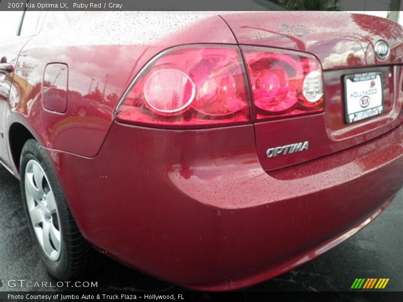 Ruby Red / Gray 2007 Kia Optima LX