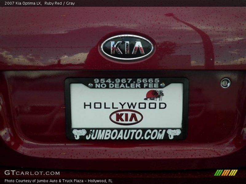 Ruby Red / Gray 2007 Kia Optima LX