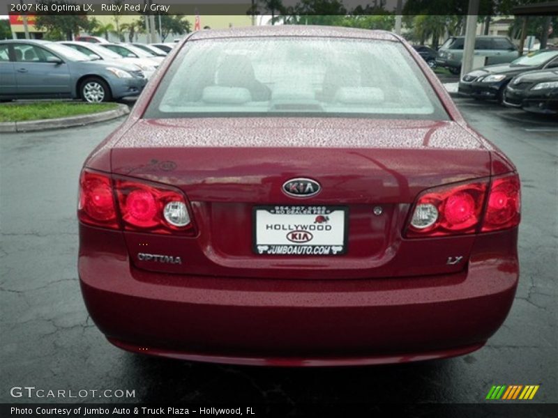 Ruby Red / Gray 2007 Kia Optima LX