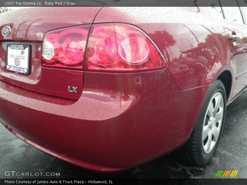 Ruby Red / Gray 2007 Kia Optima LX
