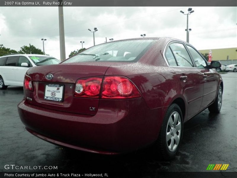 Ruby Red / Gray 2007 Kia Optima LX