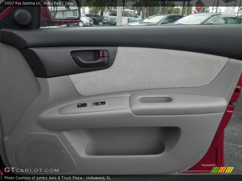 Ruby Red / Gray 2007 Kia Optima LX