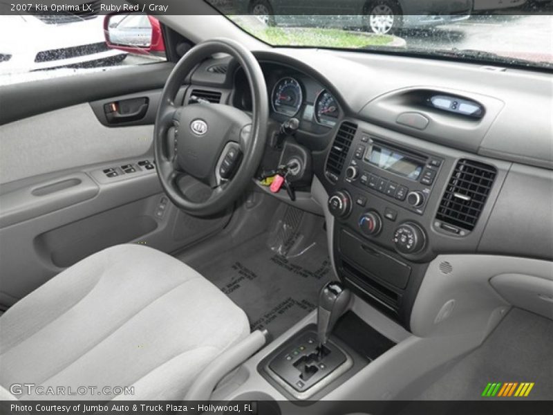 Ruby Red / Gray 2007 Kia Optima LX