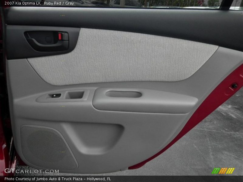 Ruby Red / Gray 2007 Kia Optima LX