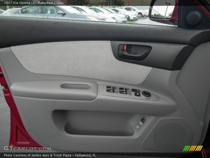 Ruby Red / Gray 2007 Kia Optima LX