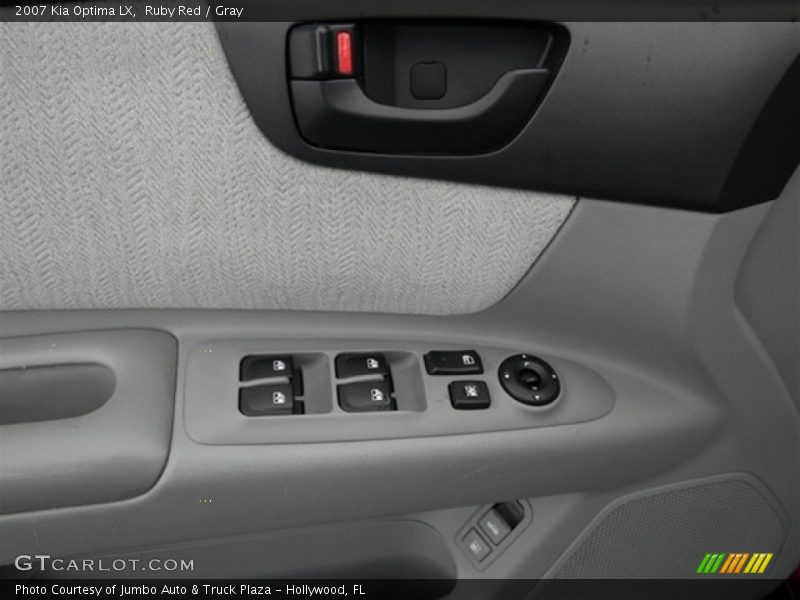 Ruby Red / Gray 2007 Kia Optima LX