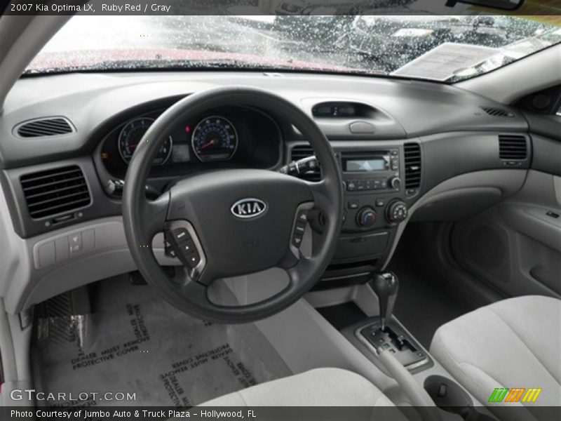Ruby Red / Gray 2007 Kia Optima LX