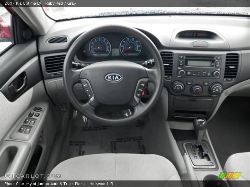 Ruby Red / Gray 2007 Kia Optima LX