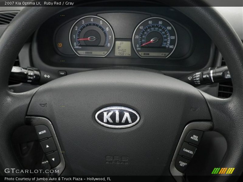 Ruby Red / Gray 2007 Kia Optima LX