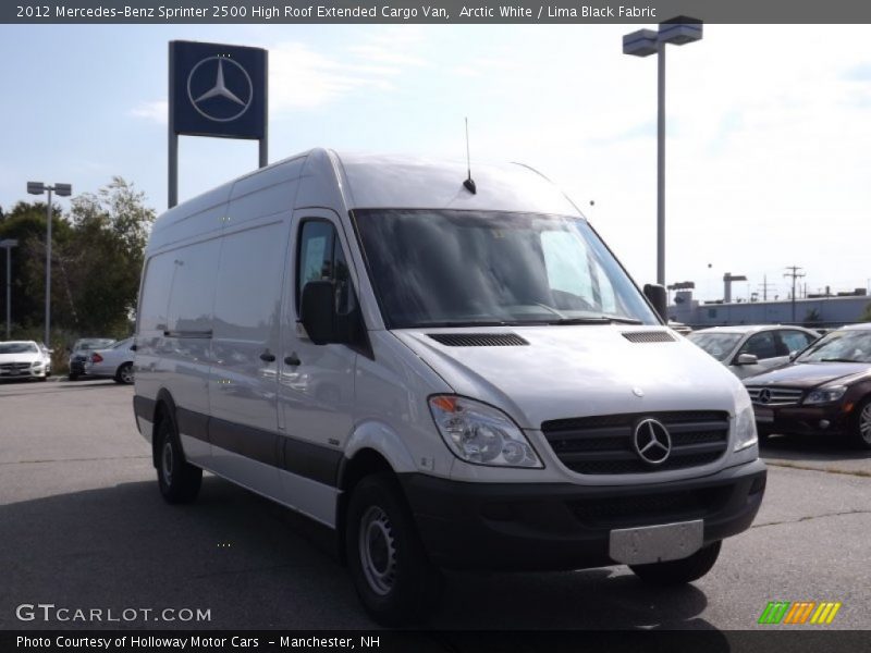 Arctic White / Lima Black Fabric 2012 Mercedes-Benz Sprinter 2500 High Roof Extended Cargo Van