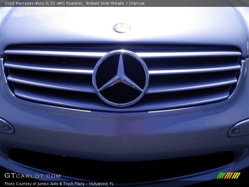 Brilliant Silver Metallic / Charcoal 2003 Mercedes-Benz SL 55 AMG Roadster