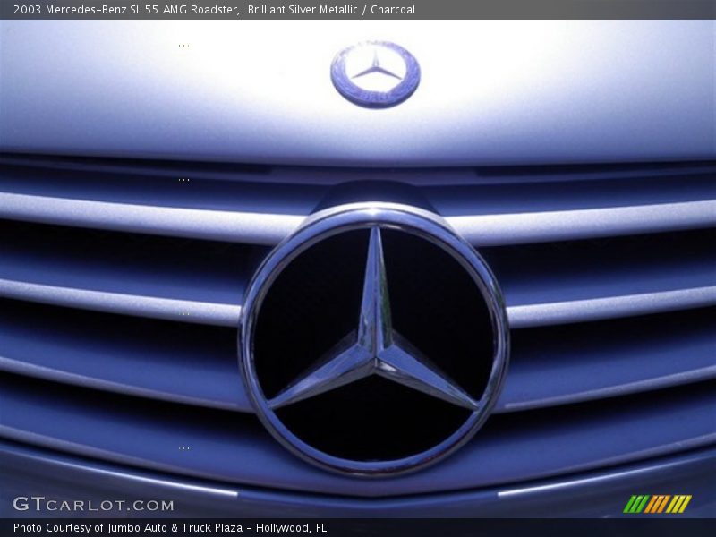Brilliant Silver Metallic / Charcoal 2003 Mercedes-Benz SL 55 AMG Roadster