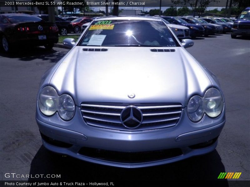 Brilliant Silver Metallic / Charcoal 2003 Mercedes-Benz SL 55 AMG Roadster