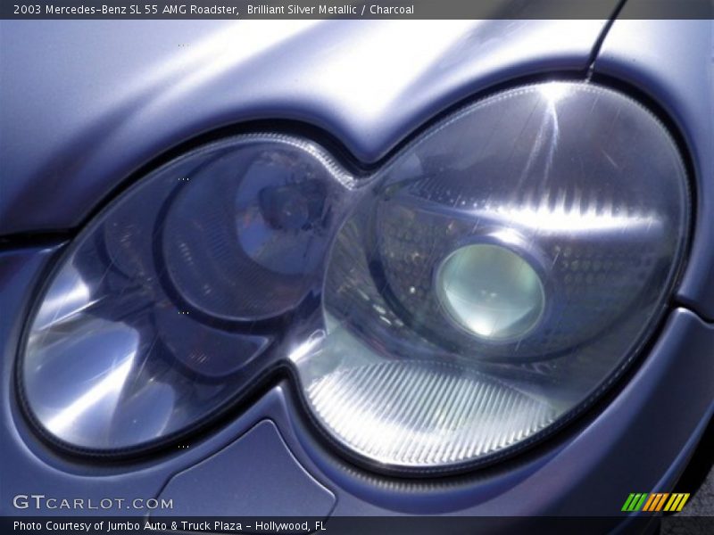 Brilliant Silver Metallic / Charcoal 2003 Mercedes-Benz SL 55 AMG Roadster