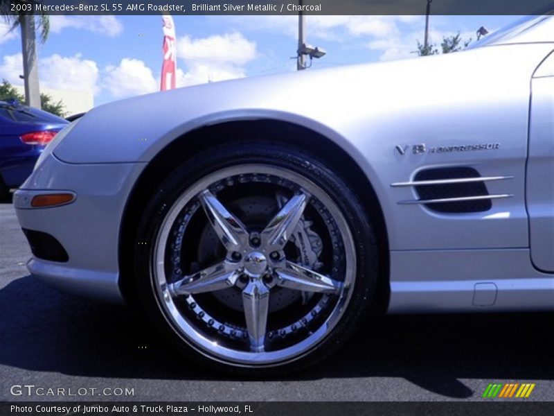 Brilliant Silver Metallic / Charcoal 2003 Mercedes-Benz SL 55 AMG Roadster