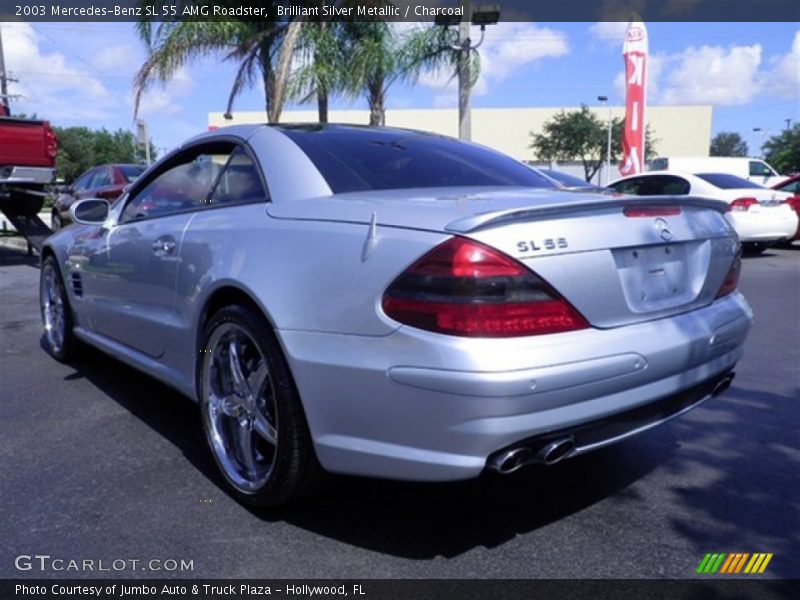Brilliant Silver Metallic / Charcoal 2003 Mercedes-Benz SL 55 AMG Roadster
