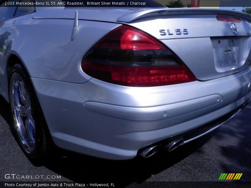 Brilliant Silver Metallic / Charcoal 2003 Mercedes-Benz SL 55 AMG Roadster