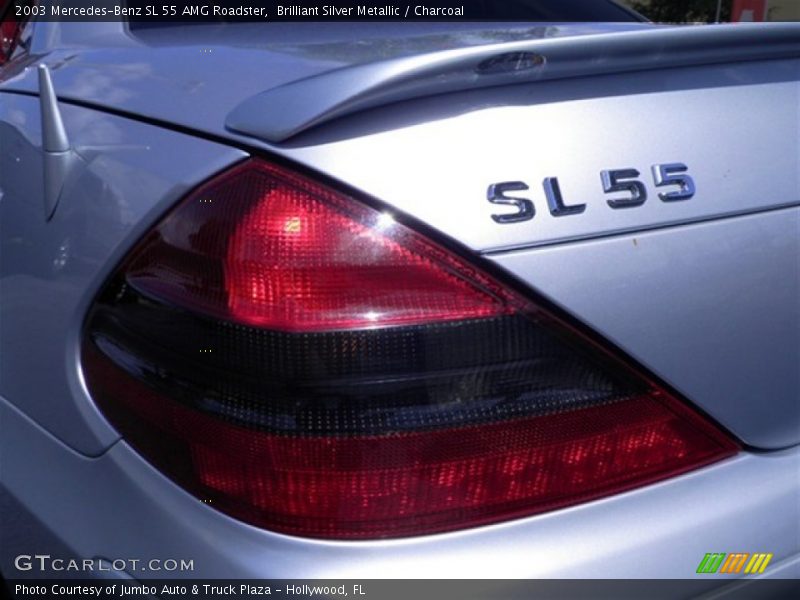Brilliant Silver Metallic / Charcoal 2003 Mercedes-Benz SL 55 AMG Roadster