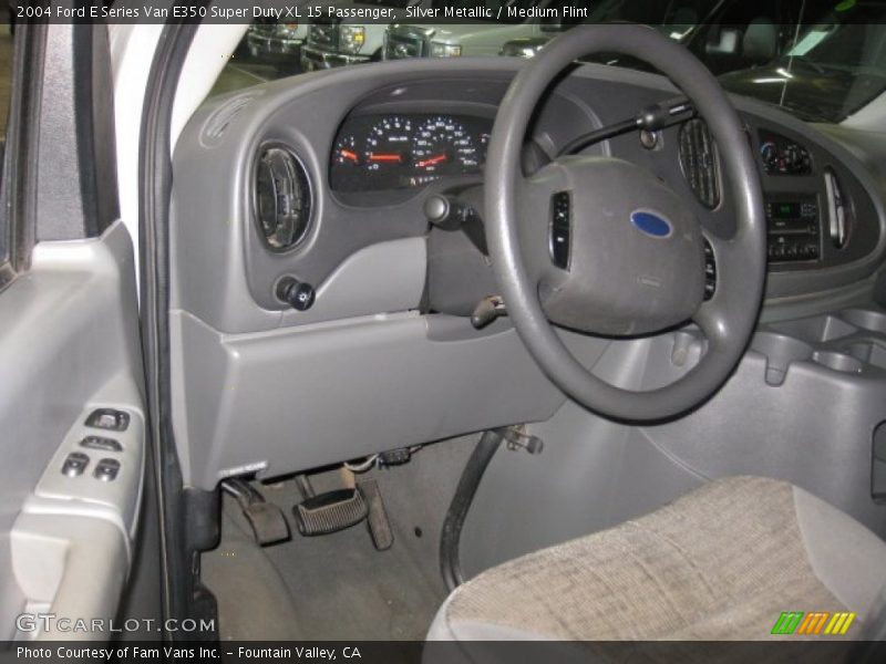 Silver Metallic / Medium Flint 2004 Ford E Series Van E350 Super Duty XL 15 Passenger