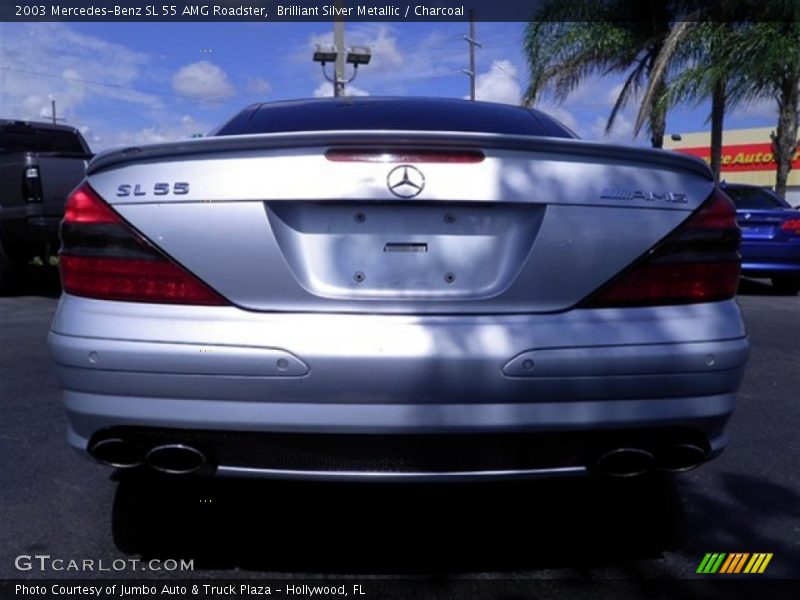 Brilliant Silver Metallic / Charcoal 2003 Mercedes-Benz SL 55 AMG Roadster