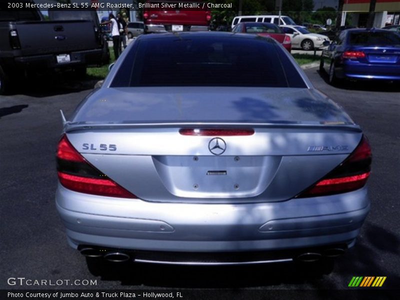 Brilliant Silver Metallic / Charcoal 2003 Mercedes-Benz SL 55 AMG Roadster
