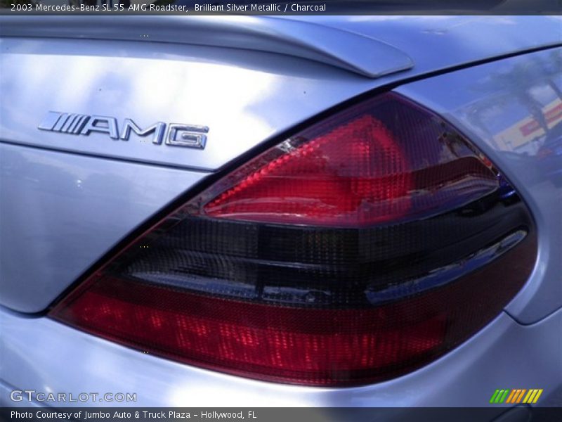 Brilliant Silver Metallic / Charcoal 2003 Mercedes-Benz SL 55 AMG Roadster