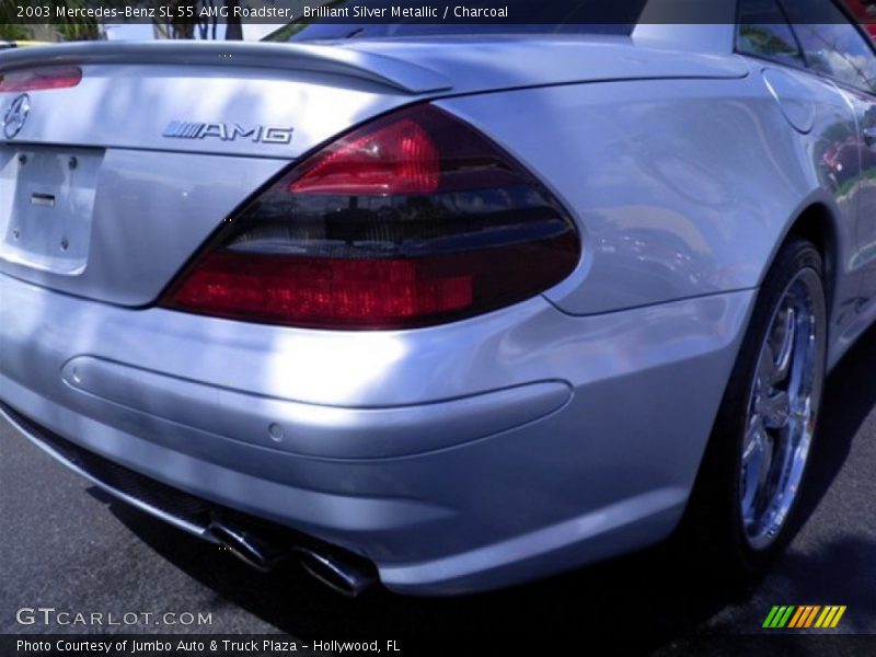 Brilliant Silver Metallic / Charcoal 2003 Mercedes-Benz SL 55 AMG Roadster