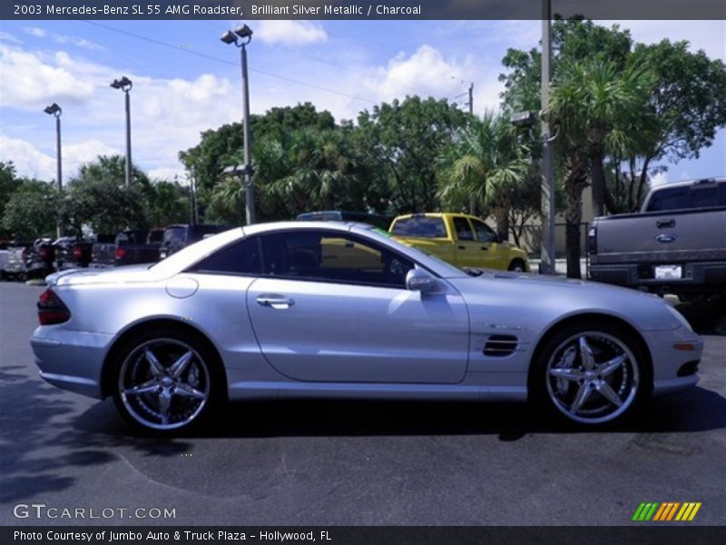 Brilliant Silver Metallic / Charcoal 2003 Mercedes-Benz SL 55 AMG Roadster