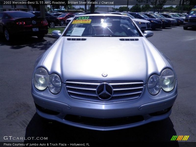 Brilliant Silver Metallic / Charcoal 2003 Mercedes-Benz SL 55 AMG Roadster