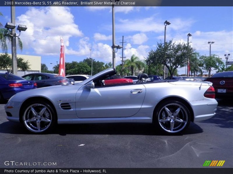 Brilliant Silver Metallic / Charcoal 2003 Mercedes-Benz SL 55 AMG Roadster