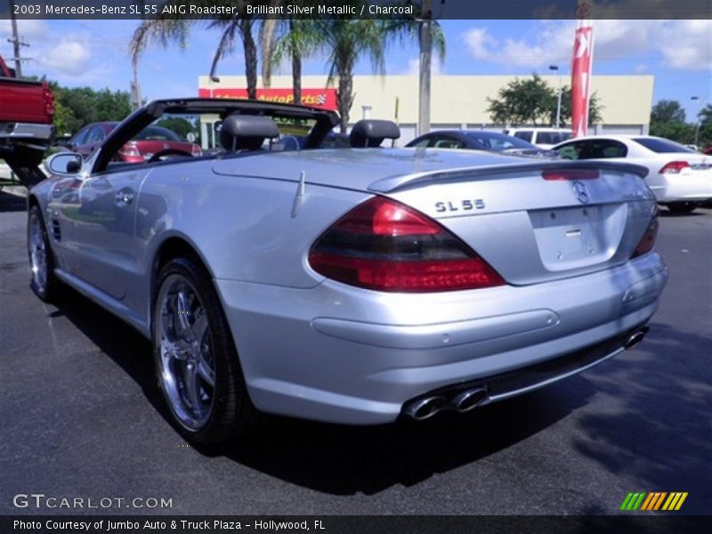 Brilliant Silver Metallic / Charcoal 2003 Mercedes-Benz SL 55 AMG Roadster