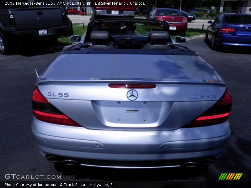 Brilliant Silver Metallic / Charcoal 2003 Mercedes-Benz SL 55 AMG Roadster