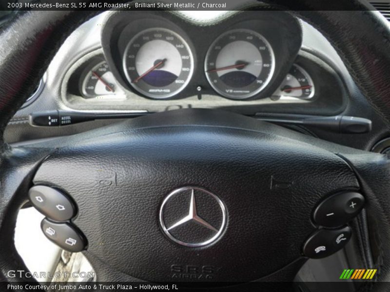 Brilliant Silver Metallic / Charcoal 2003 Mercedes-Benz SL 55 AMG Roadster