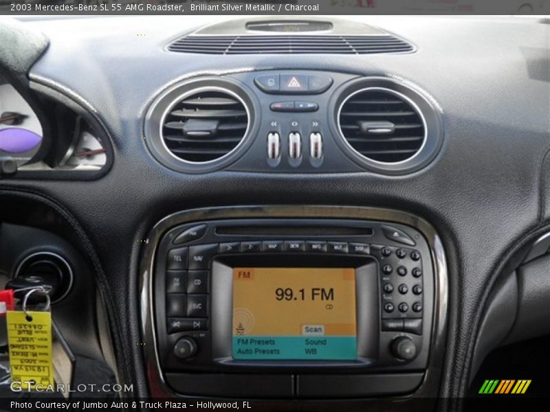 Brilliant Silver Metallic / Charcoal 2003 Mercedes-Benz SL 55 AMG Roadster