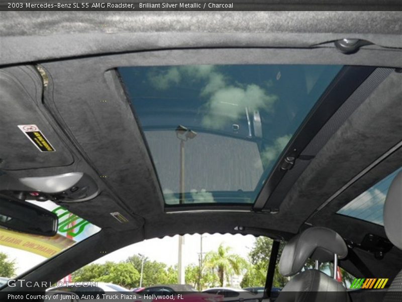 Brilliant Silver Metallic / Charcoal 2003 Mercedes-Benz SL 55 AMG Roadster