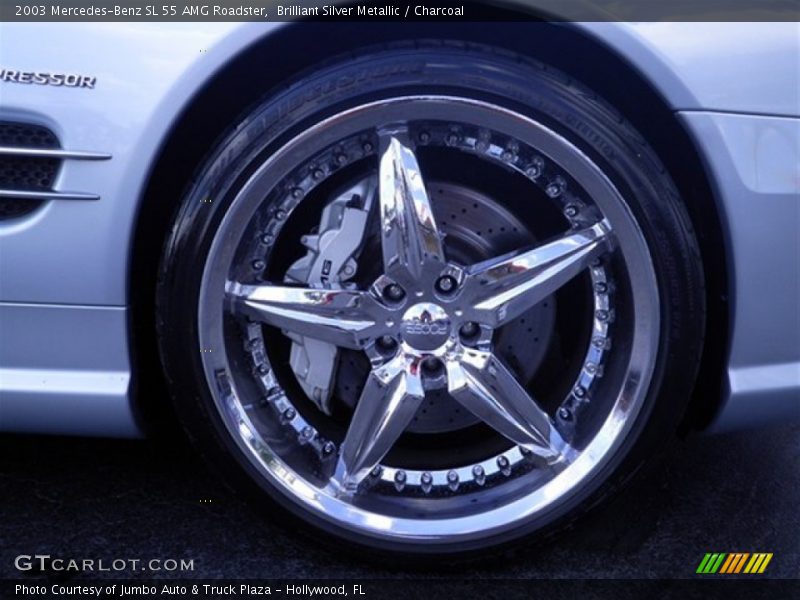 Brilliant Silver Metallic / Charcoal 2003 Mercedes-Benz SL 55 AMG Roadster