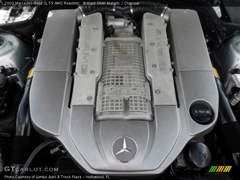 Brilliant Silver Metallic / Charcoal 2003 Mercedes-Benz SL 55 AMG Roadster