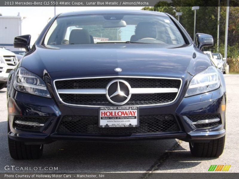 Lunar Blue Metallic / Almond/Mocha 2013 Mercedes-Benz CLS 550 4Matic Coupe