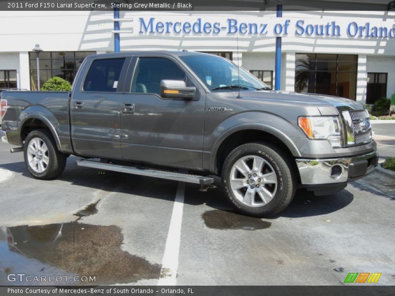 Sterling Grey Metallic / Black 2011 Ford F150 Lariat SuperCrew