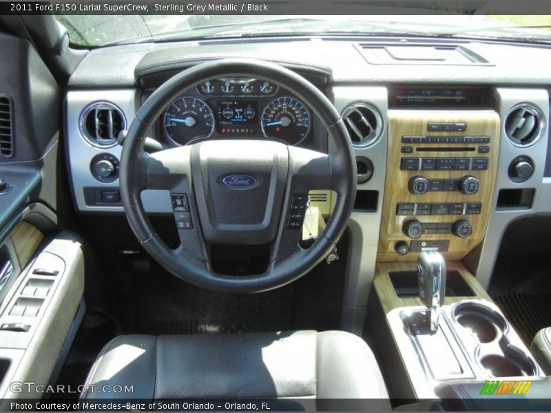 Sterling Grey Metallic / Black 2011 Ford F150 Lariat SuperCrew