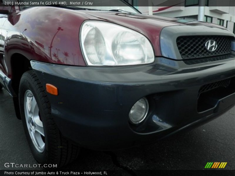 Merlot / Gray 2001 Hyundai Santa Fe GLS V6 4WD