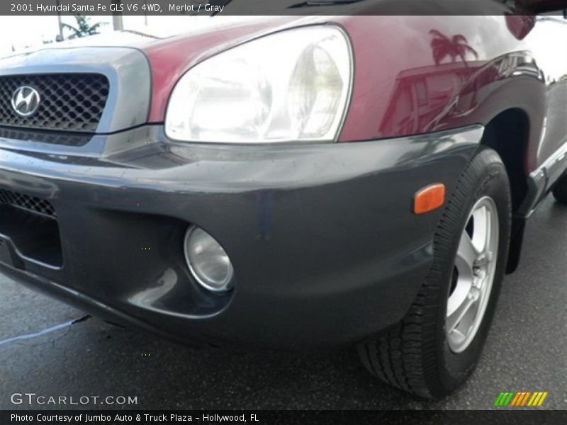 Merlot / Gray 2001 Hyundai Santa Fe GLS V6 4WD