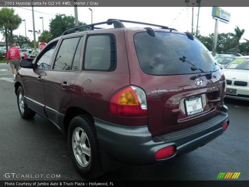 Merlot / Gray 2001 Hyundai Santa Fe GLS V6 4WD