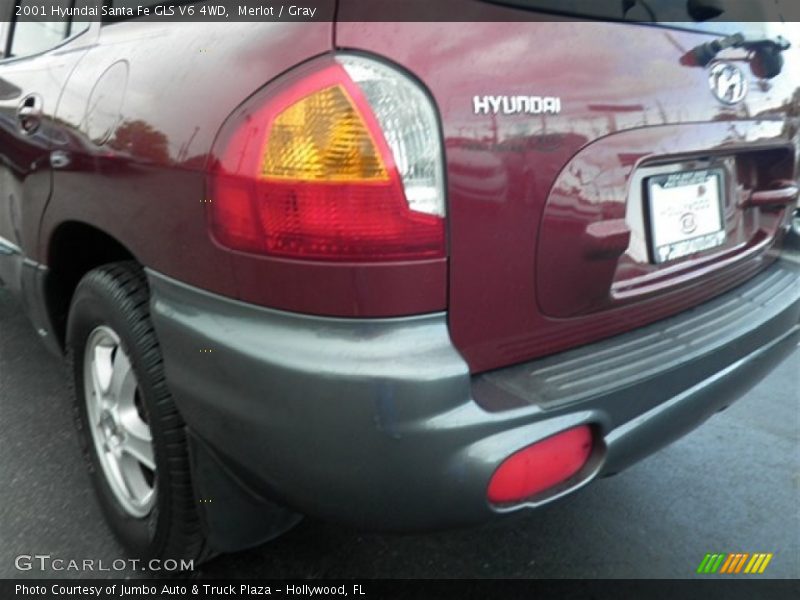 Merlot / Gray 2001 Hyundai Santa Fe GLS V6 4WD