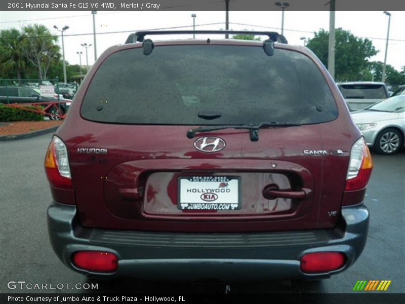 Merlot / Gray 2001 Hyundai Santa Fe GLS V6 4WD
