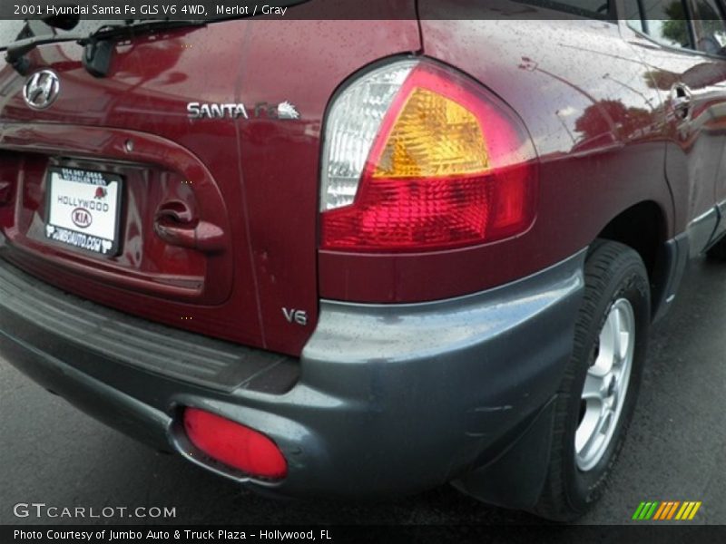 Merlot / Gray 2001 Hyundai Santa Fe GLS V6 4WD
