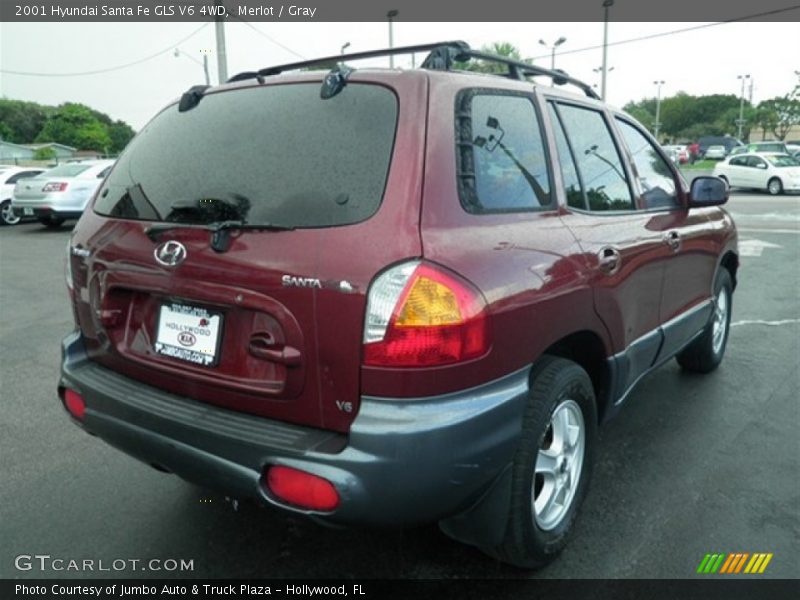 Merlot / Gray 2001 Hyundai Santa Fe GLS V6 4WD