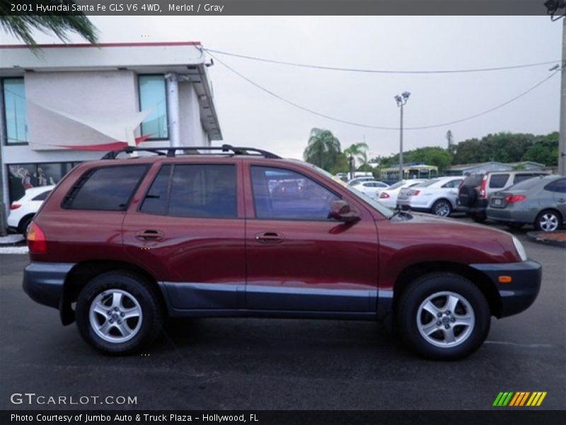 Merlot / Gray 2001 Hyundai Santa Fe GLS V6 4WD