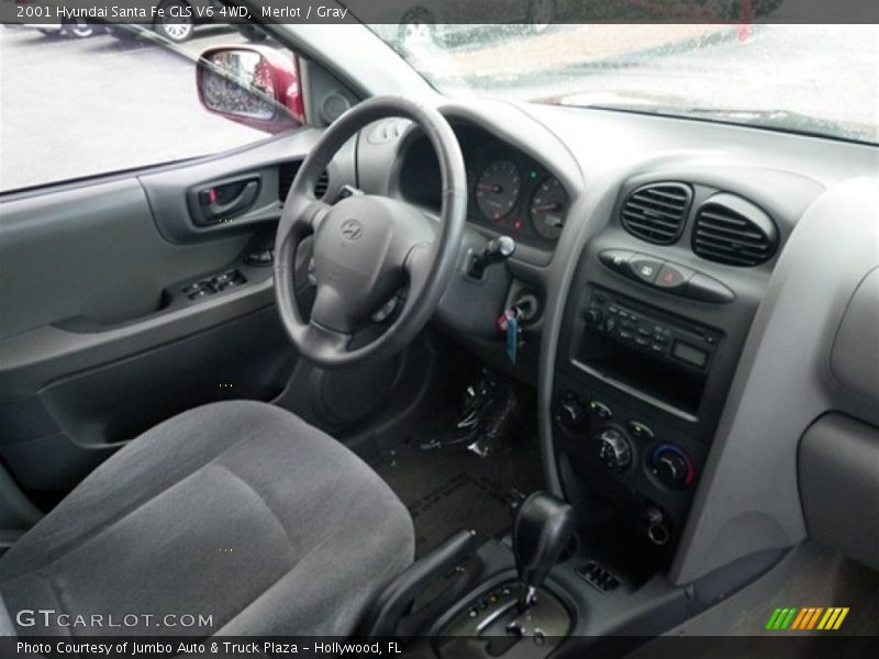Merlot / Gray 2001 Hyundai Santa Fe GLS V6 4WD