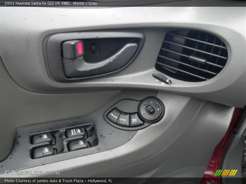 Merlot / Gray 2001 Hyundai Santa Fe GLS V6 4WD